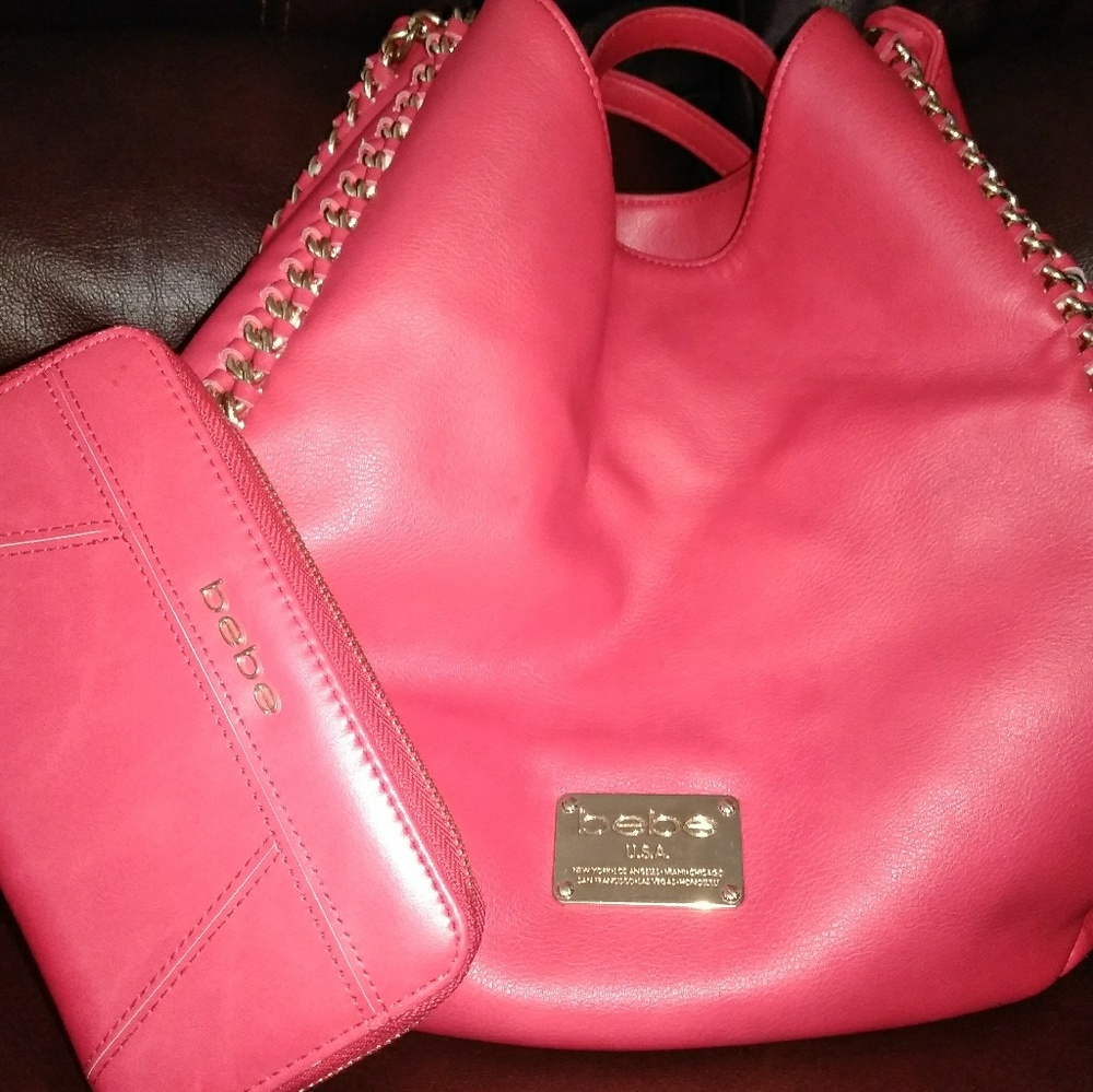 Red bebe Purse & Wallet